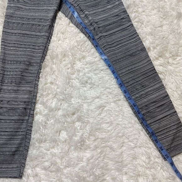 Athleta Chatarunga Leggings Heather Black Stripe Size Small Activewear - Picture 7 of 9